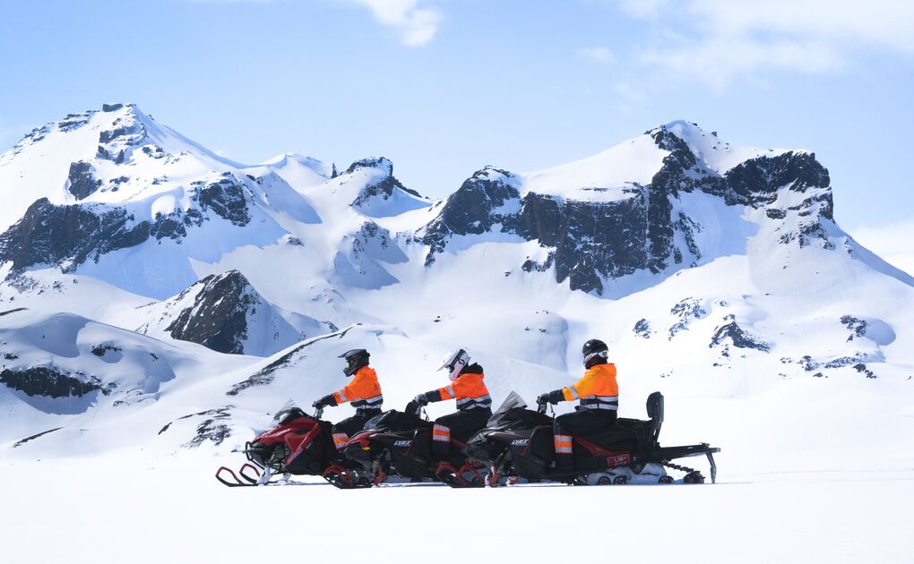 Glacier Snowmobiling From Geysir or Reykjavik