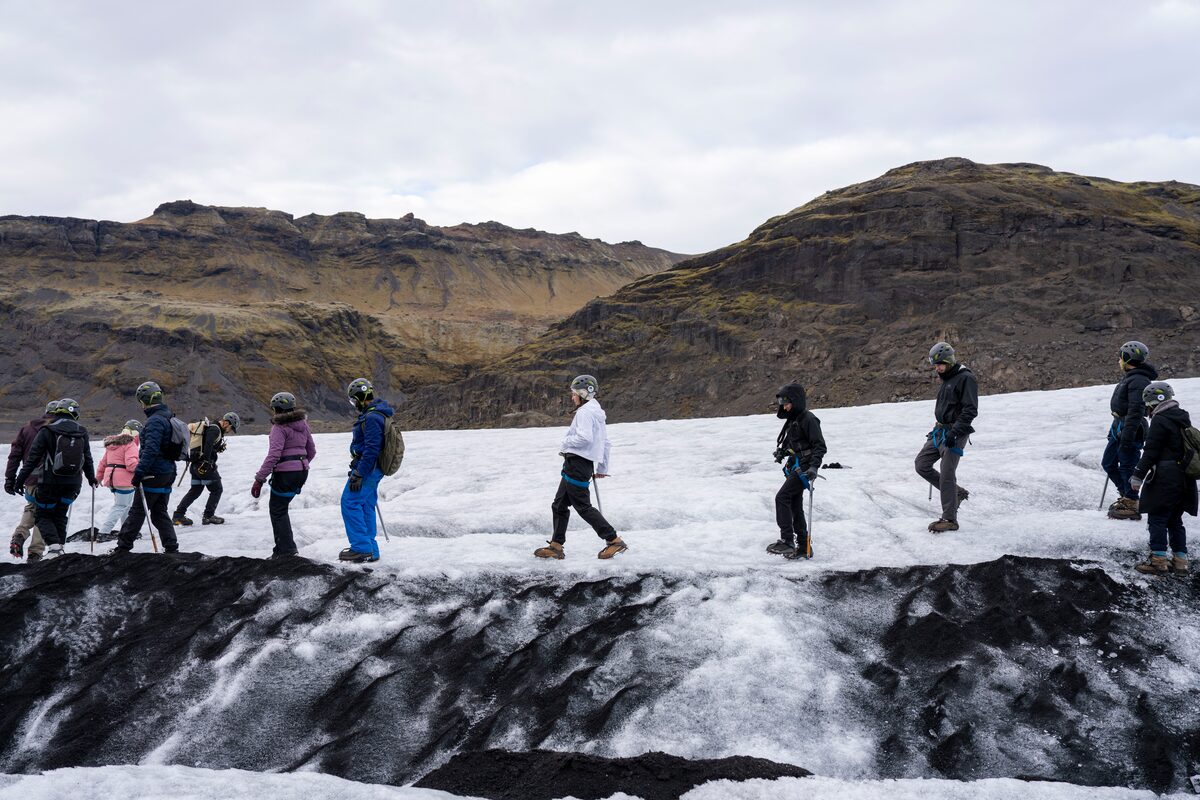 Group Solheimajokull Glacier