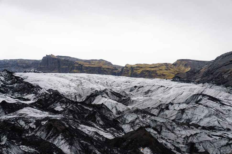Solheimajokull Color  Beautiful landscape showing solheimajokull glacier natural pattern