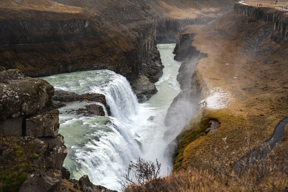 Autumnal Gullfoss Falls