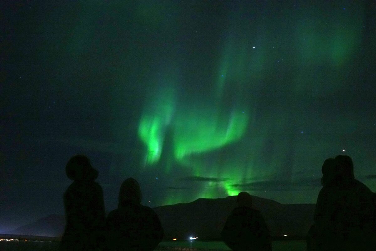 Silhouette Boat Aurora