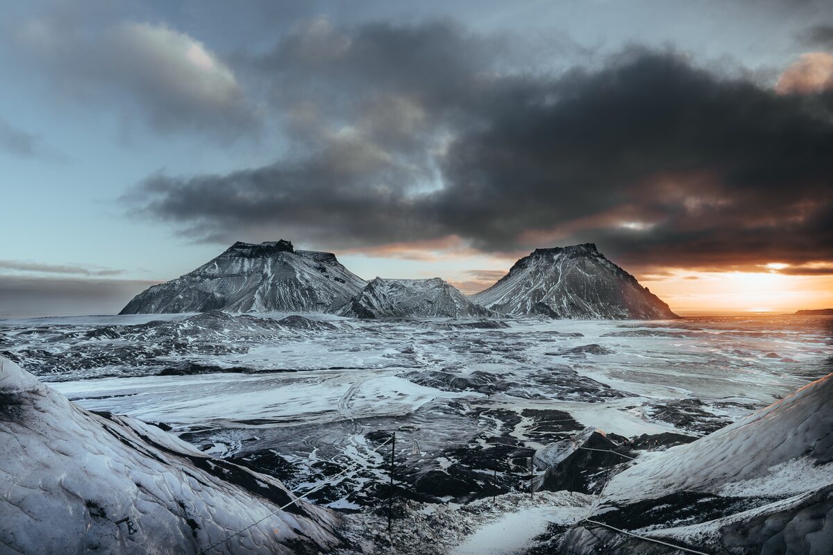 Volcano craters by Katla volcano