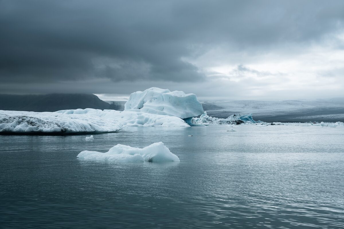 Breidamerkurjokull glacier lagoon in Iceland