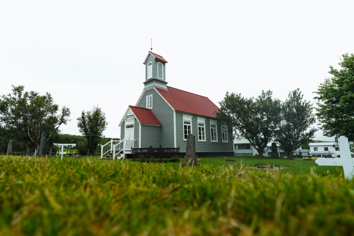 Church in Reykholt town