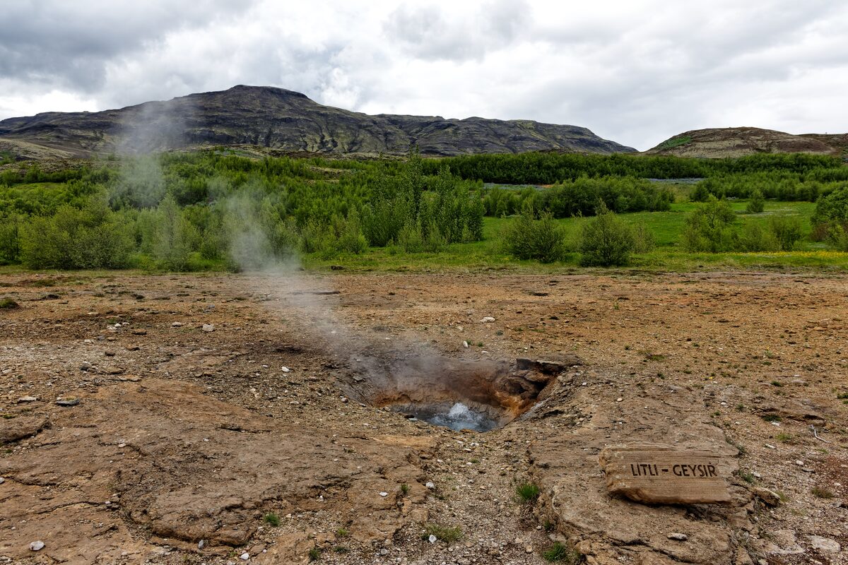Litli Geysir pond in geothermal field