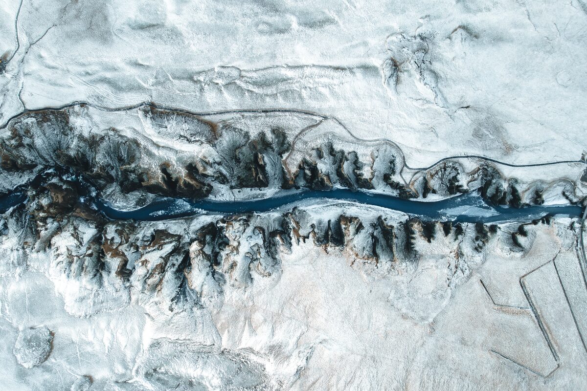 Ariel View of Fjardargljufur 