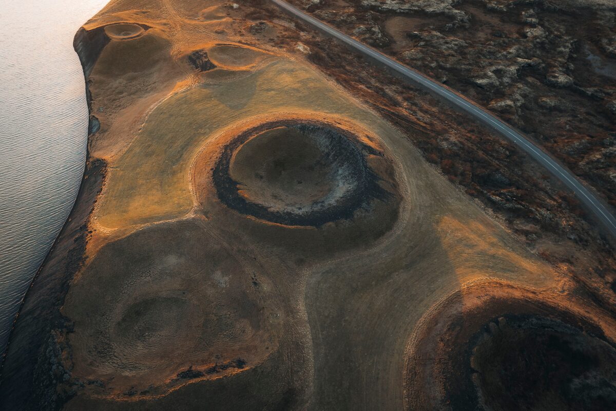 Myvatn Craters Ariel 