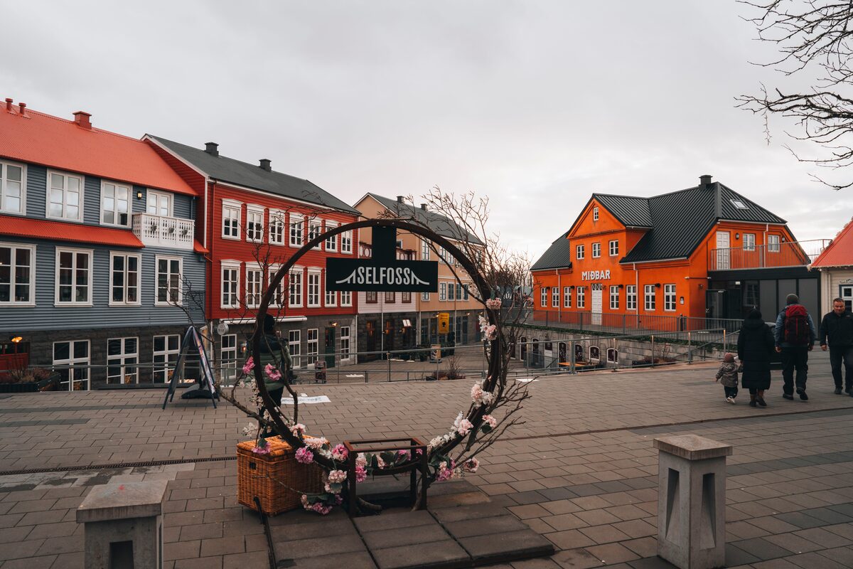 Selfoss Town Red Buildings 