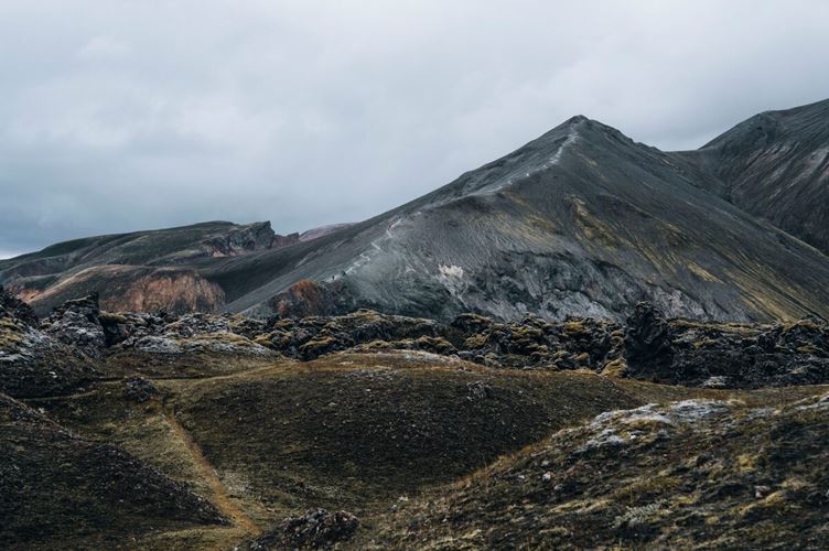 Blahnukur Volcano Blahnukur (blue peak) Volcano on landmannalaugar hike