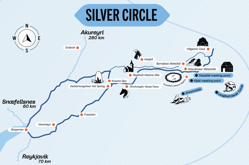 Silver Triangle Map Silver Circle Iceland: A Stunning Route in Western Iceland