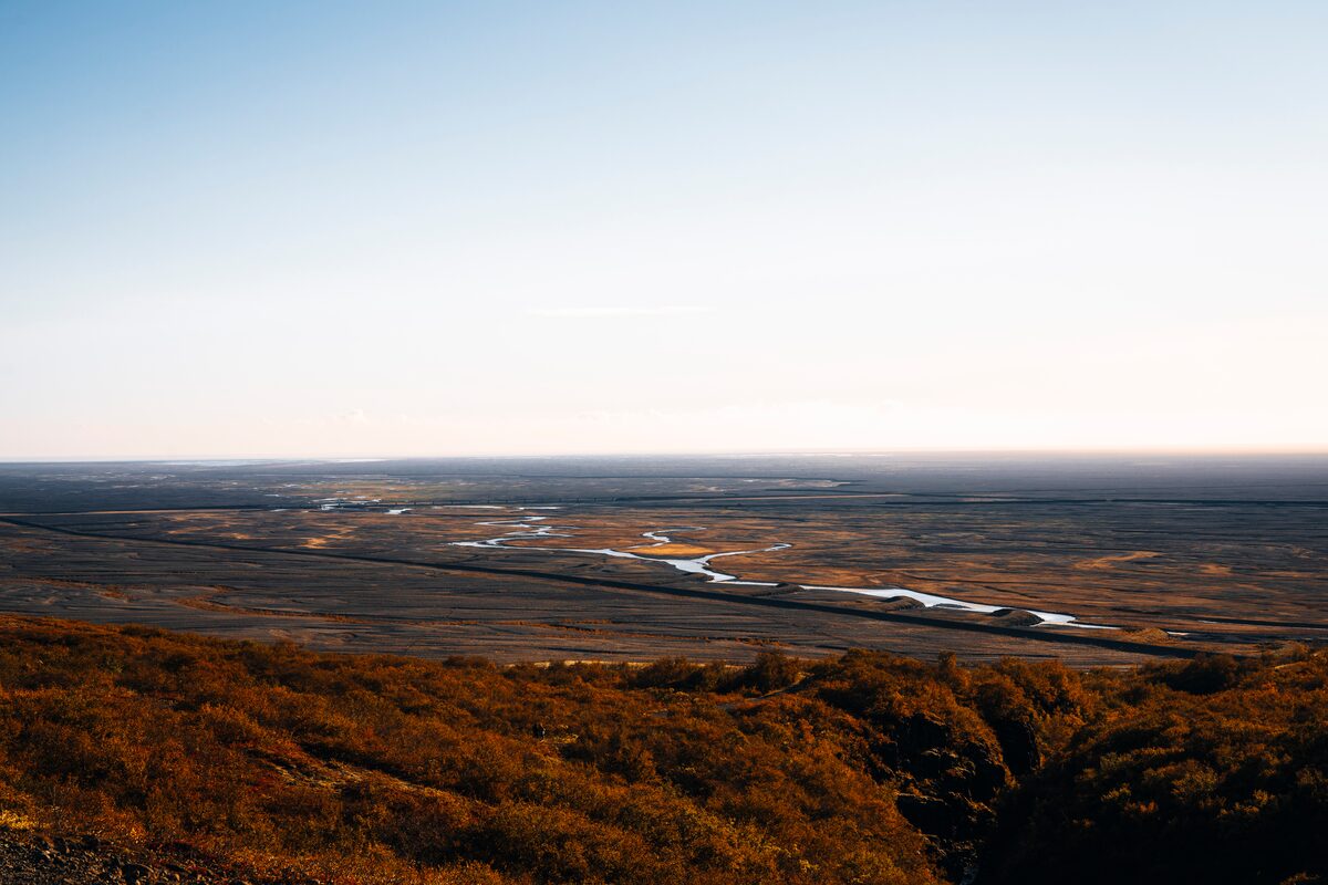 Svartifoss hiking trail in autumn