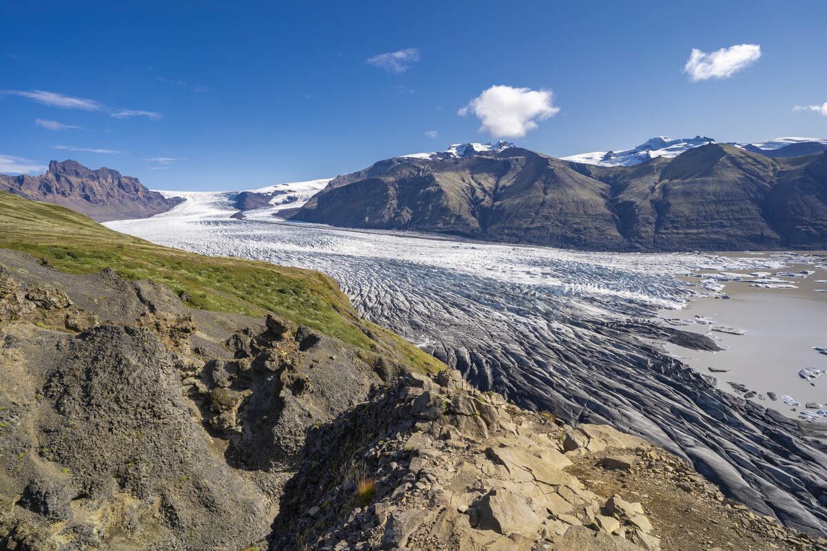Skaftafell glacier landscape view 