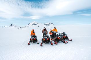 Small Group Snowmobiling Langjokull Glacier Blue Skies Small Group Snowmobiling Langjokull Glacier Blue Skies