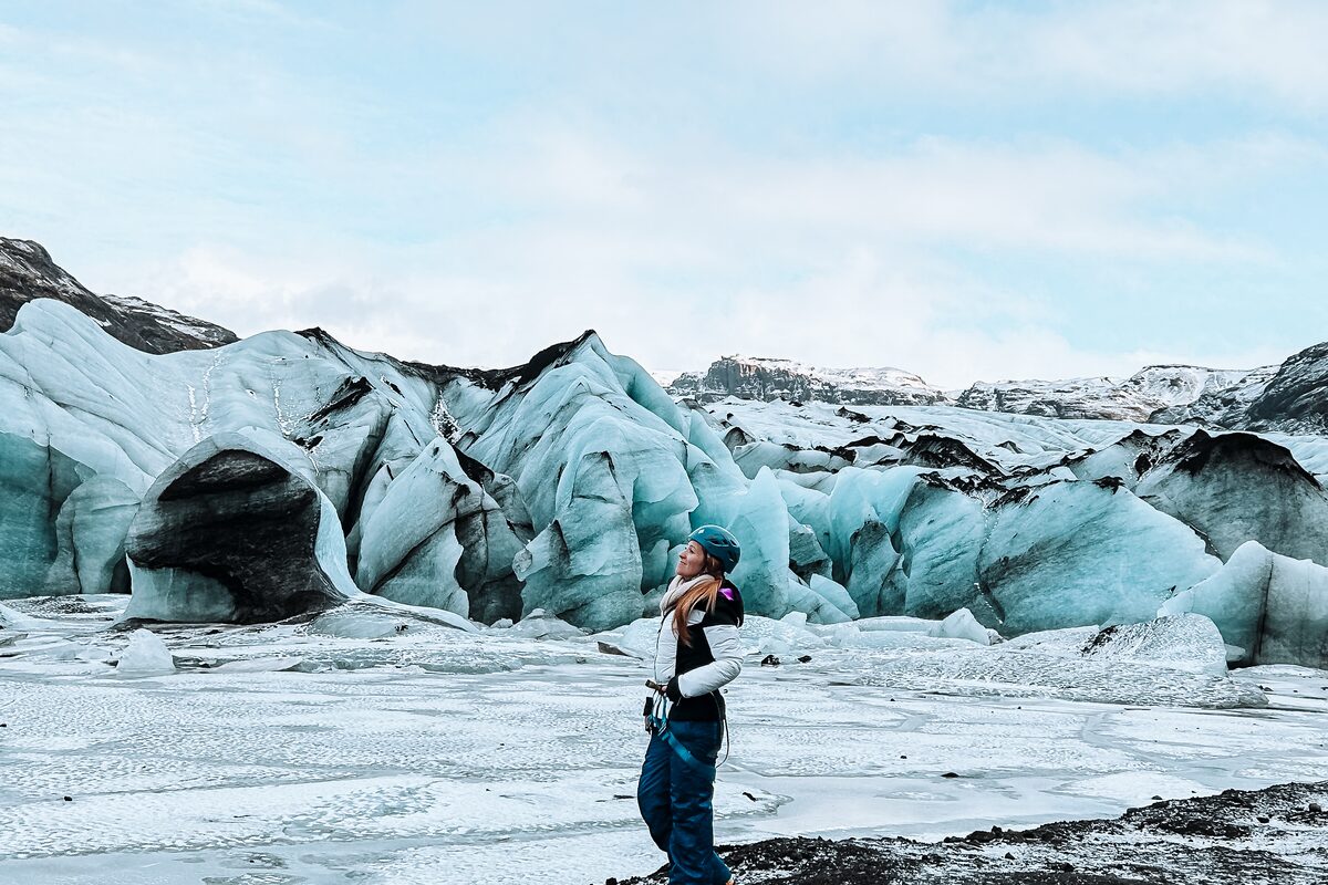 A moment from @afootprintstory glacier adventure