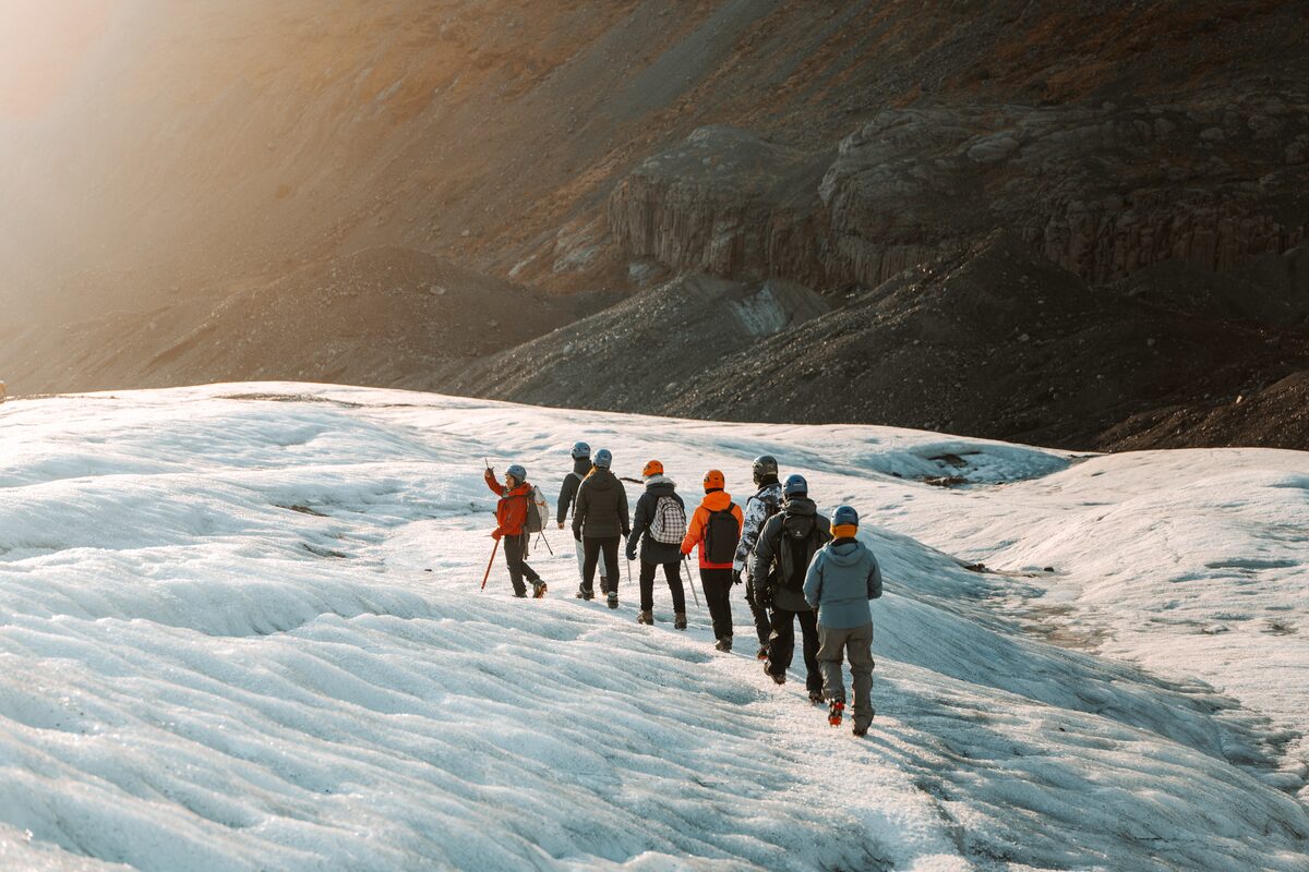 Glacier hiking to ice cave with @lesexpatss 