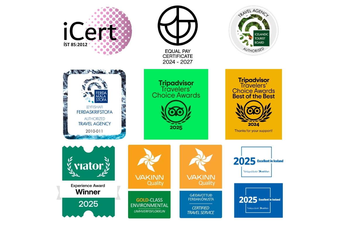 Awards and certifications awarded to Arctic Adventures.