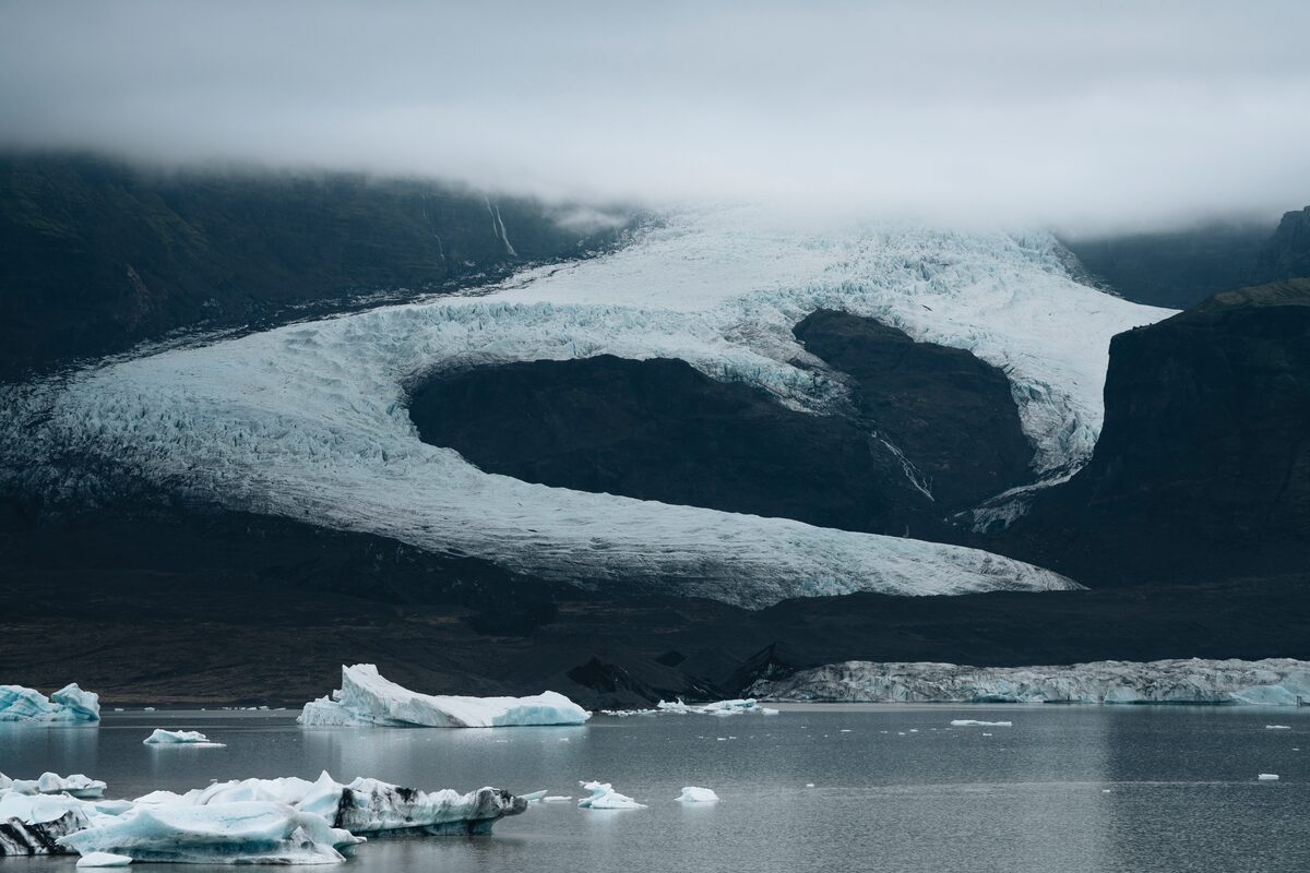 Fjallsarlon Glacier lagoon near skaftafell