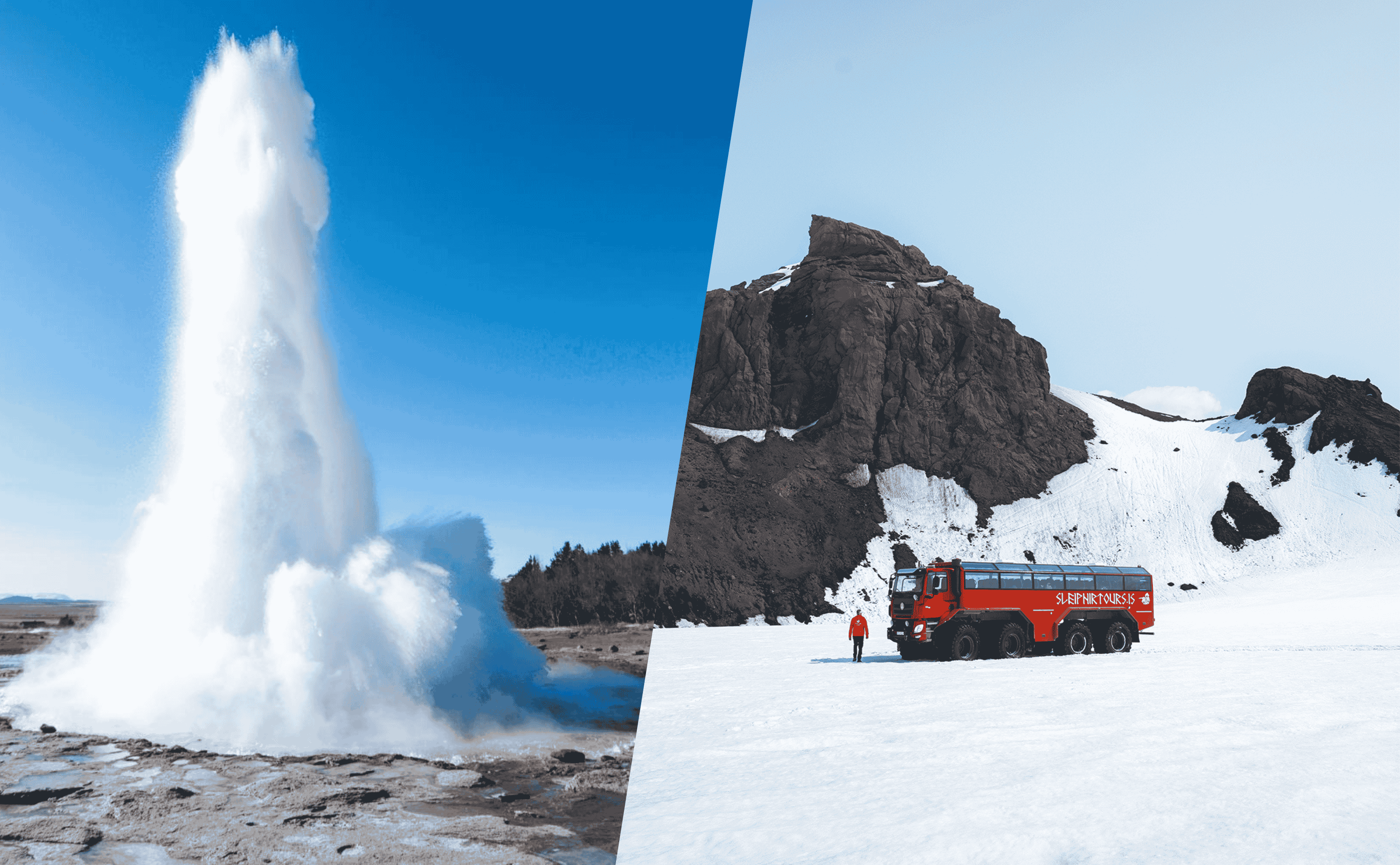 Golden Circle Sightseeing & Monster Truck Glacier Ride from Reykjavík 