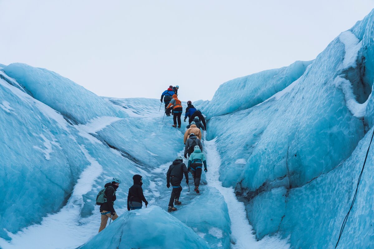 Small Group Glacier Hiking Solheimajokull Winter