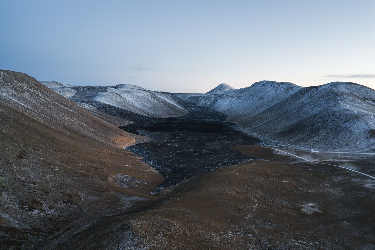 Hills And Lava Field At Reykjanes Peninsula in iceland