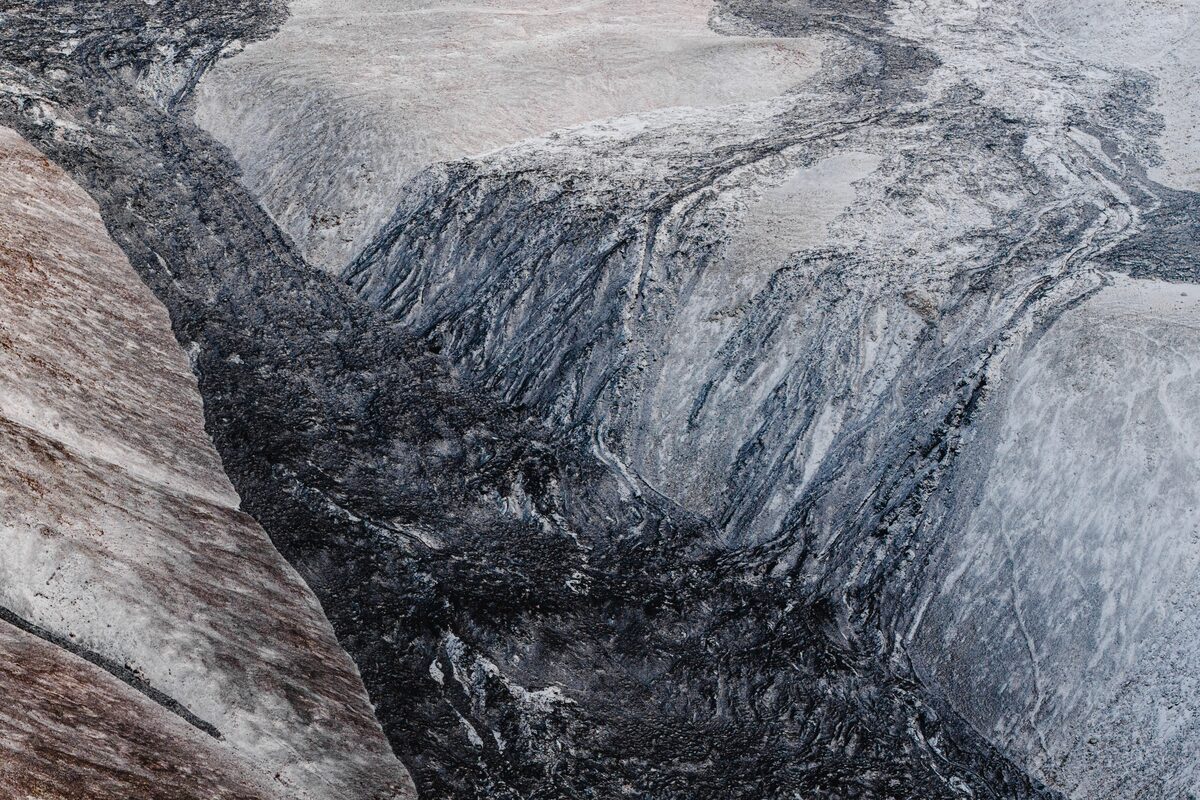 Snowy Hills At Reykjanes Peninsula in iceland