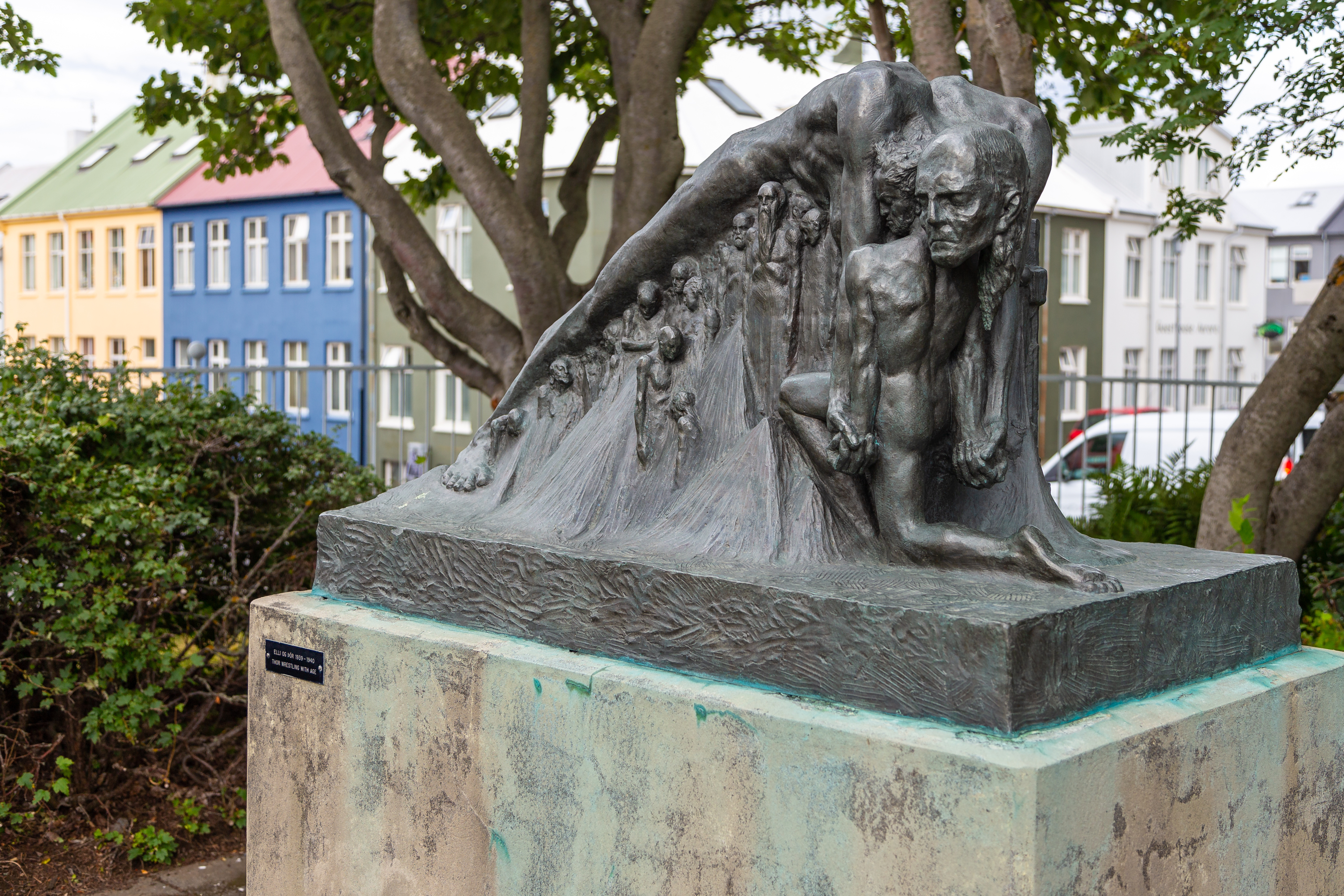 Sculpture in Einar Jónsson Garden beside Hallgrímskirkja Church in Reykjavik.