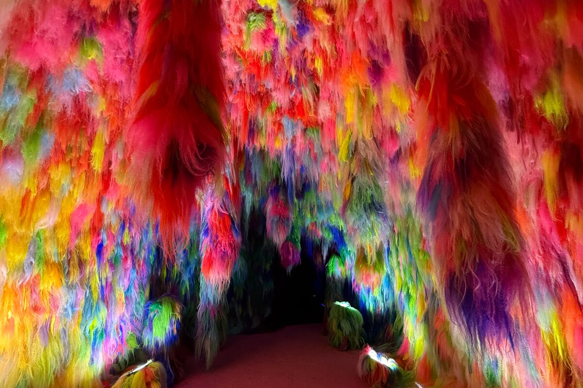 Colorful Chromo Sapiens installation inside Höfuðstöðin in Reykjavik.