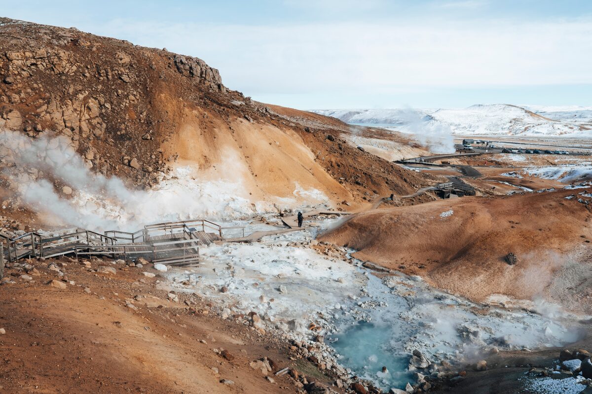 Geothermal Area In Reykjanes in Iceland
