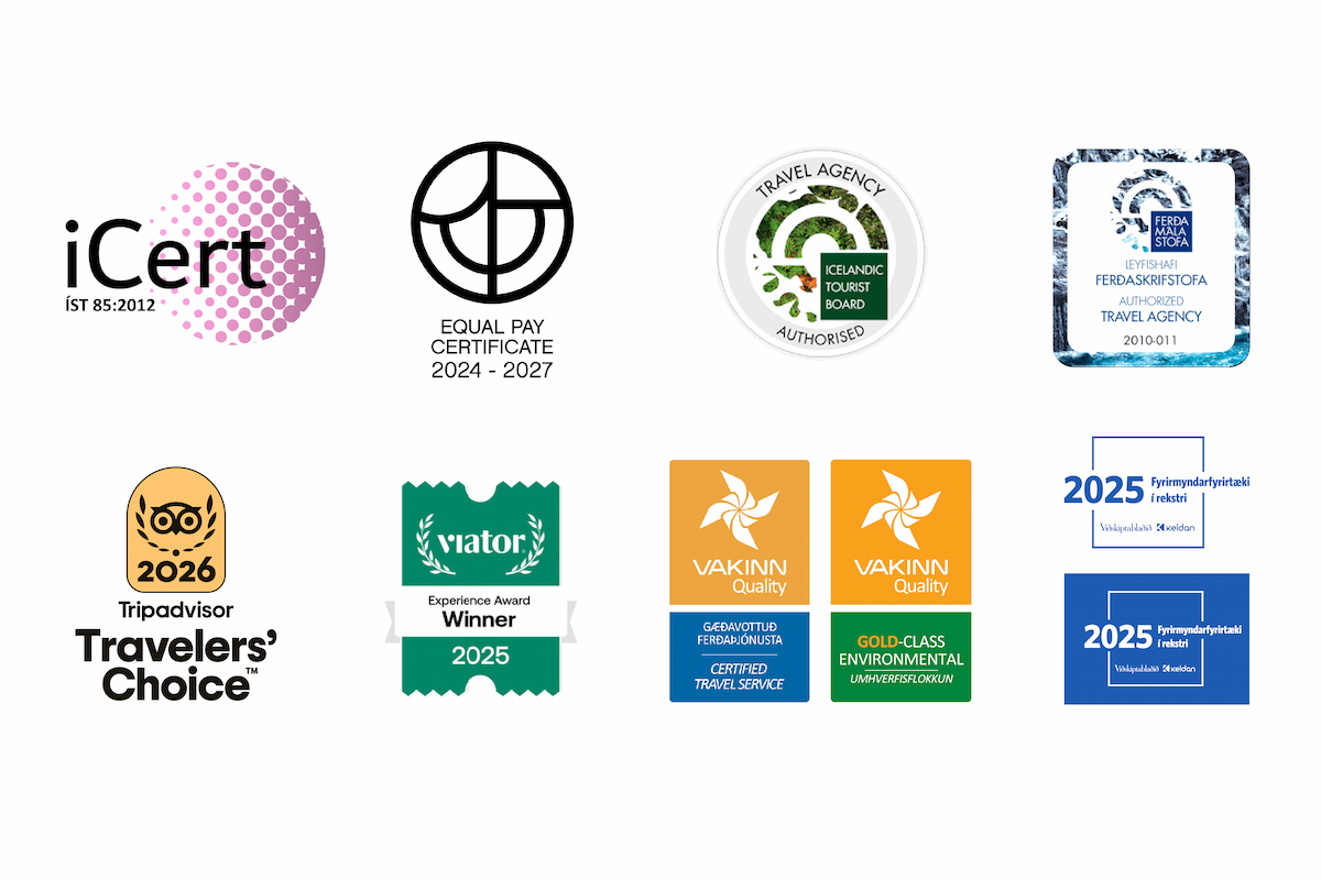 Arctic Adventures awards and certificates 2026.