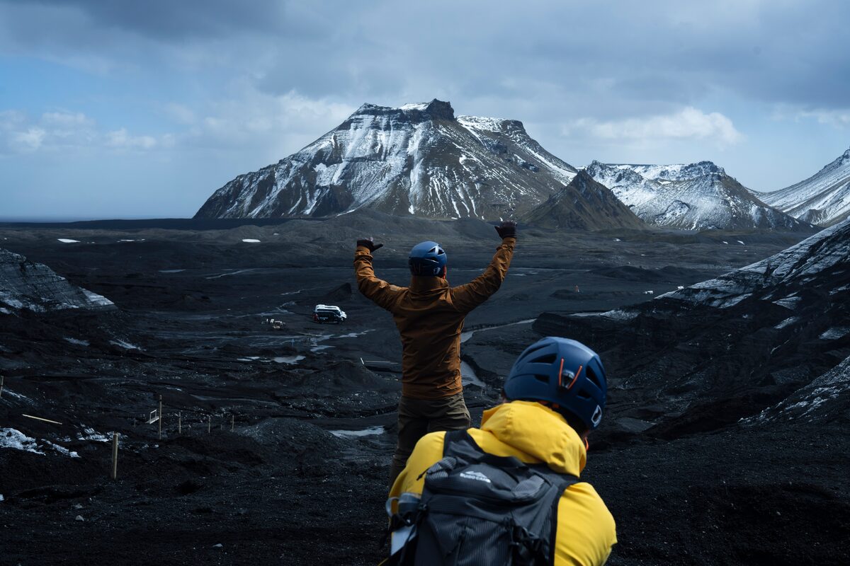 Arctic Adventures FAM trip at glacier monutain.