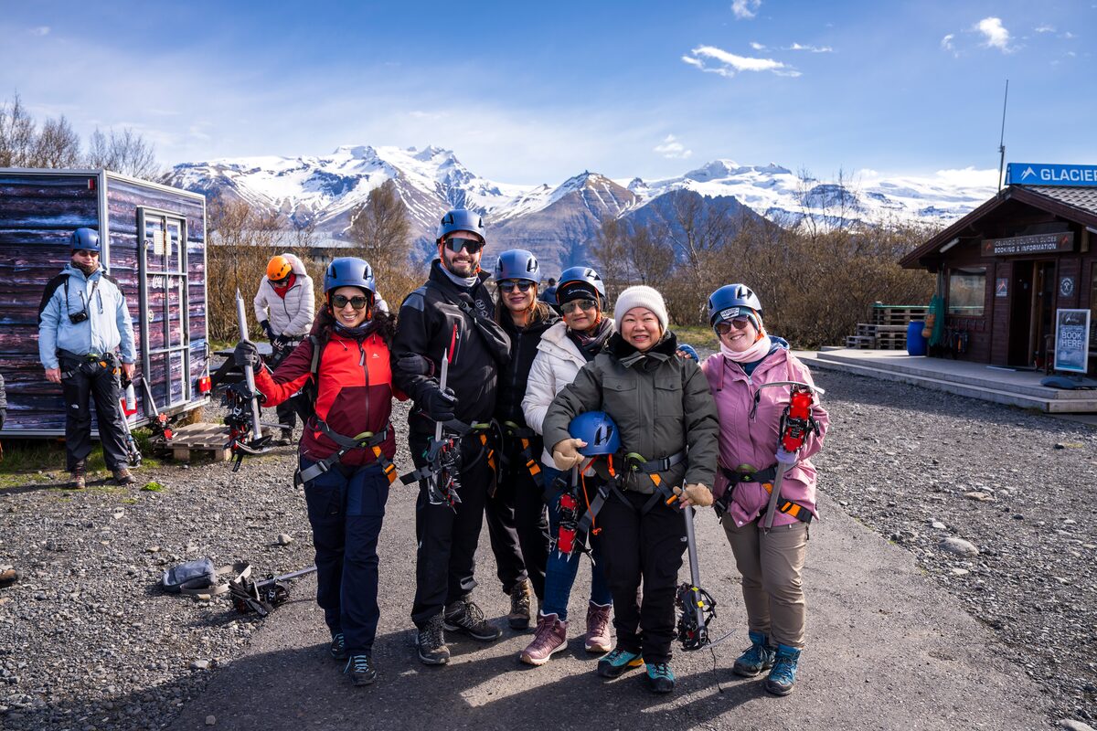 Arctic Adventures FAM trip at skaftafell base camp hut.
