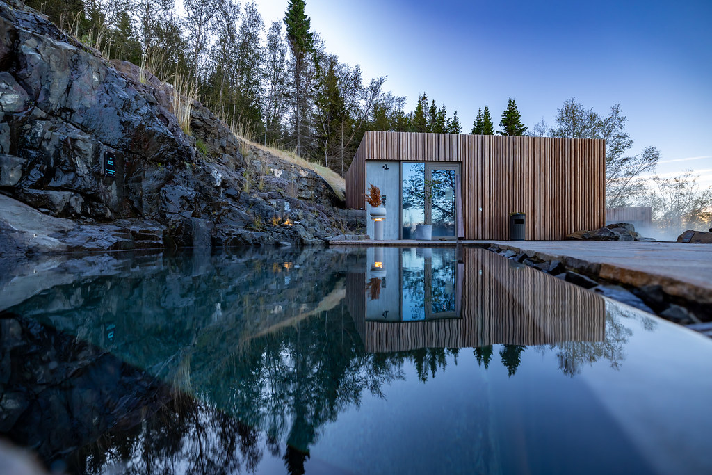 Forest Lagoon Exterior In Winter in Iceland