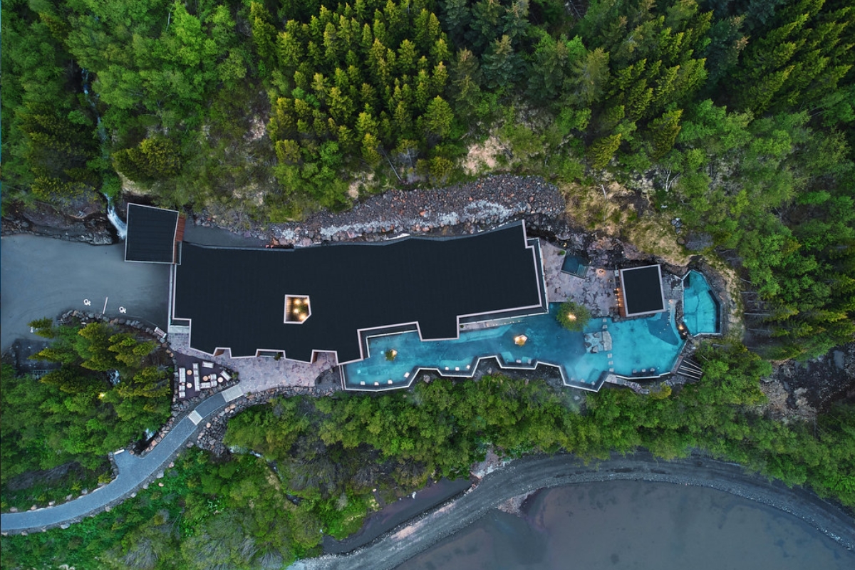 Forest Lagoon Main Building From Above in Iceland