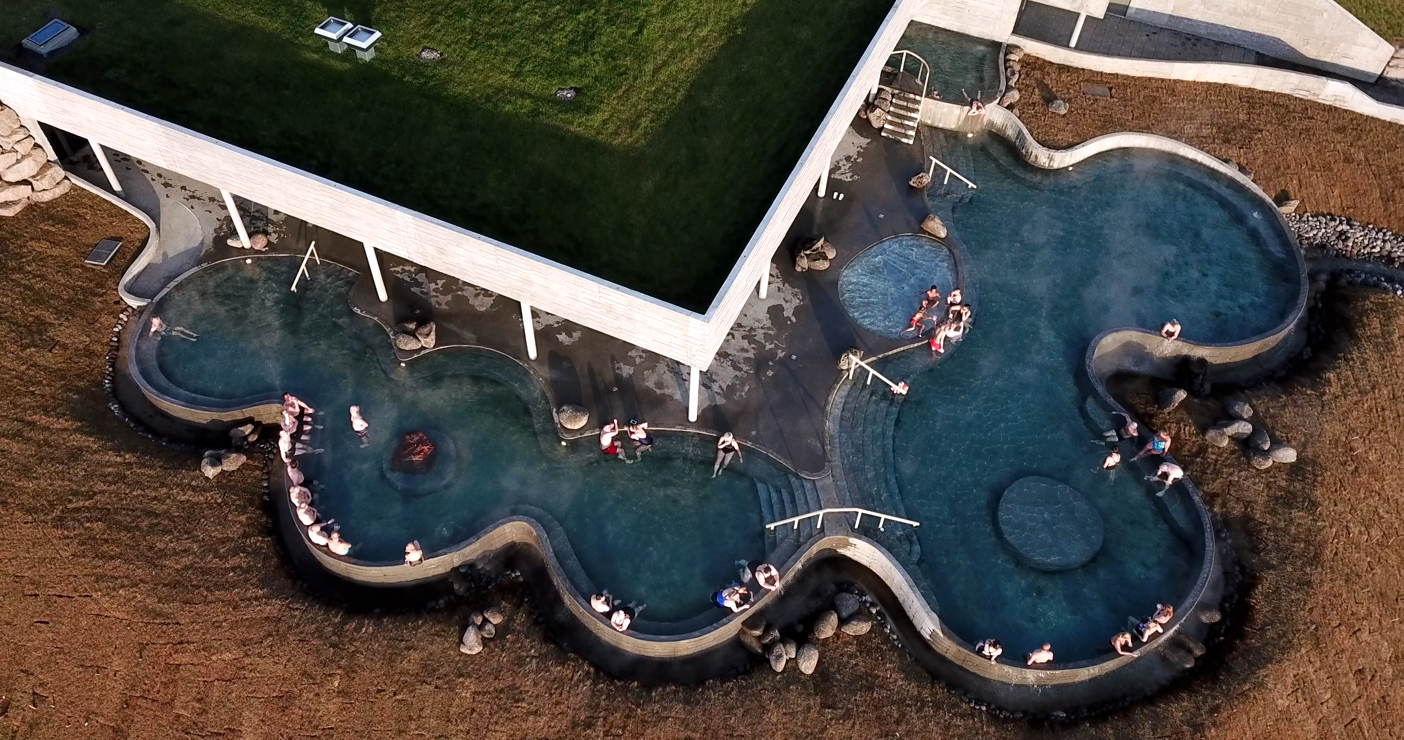 Geosea Hot Springs From Above in Iceland