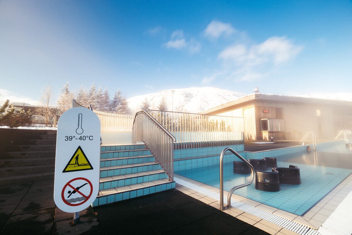 Inside Of The Laugarvatn Fontana Spa in Iceland