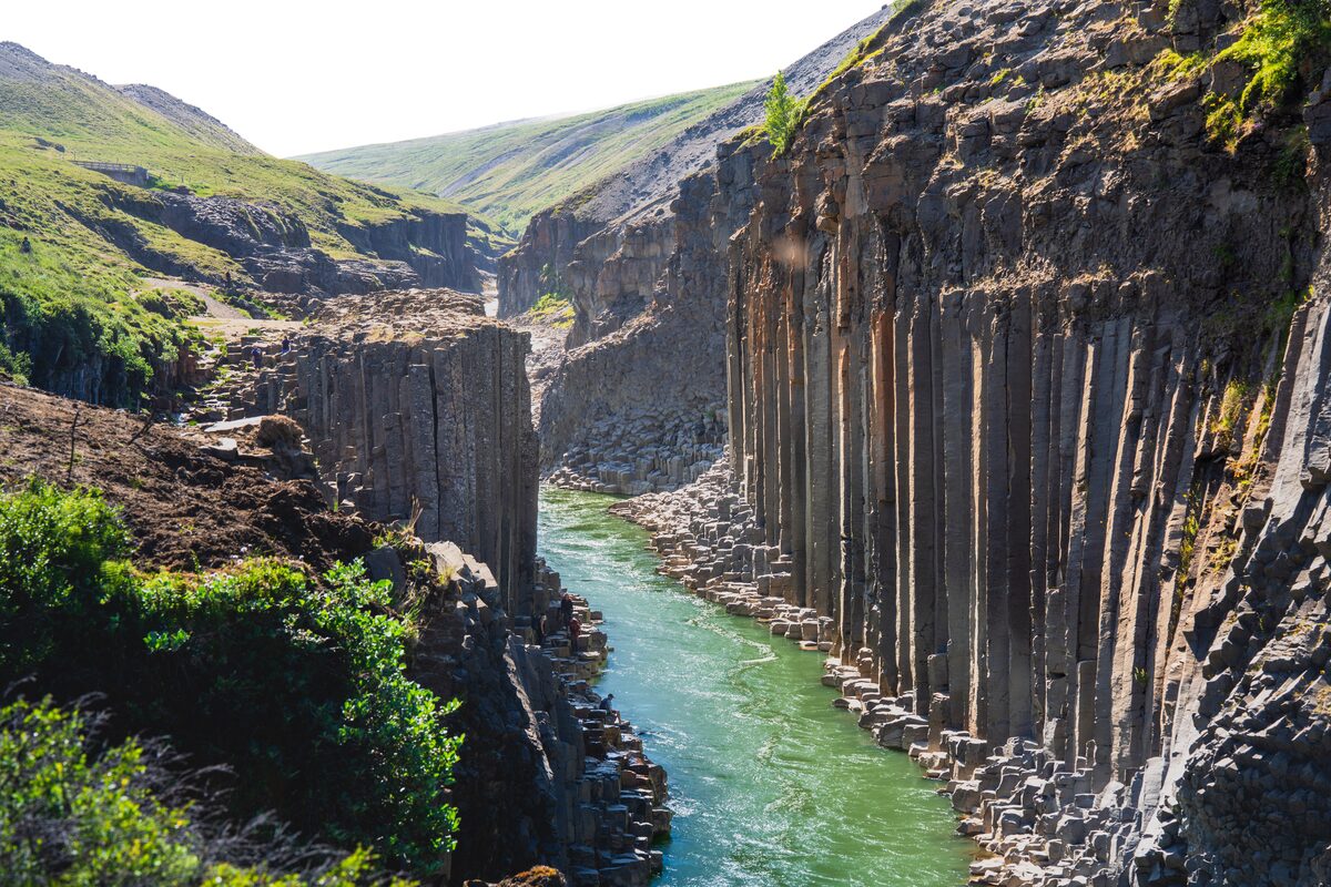Basalt Columns Of Studlagil Canyon in Iceland