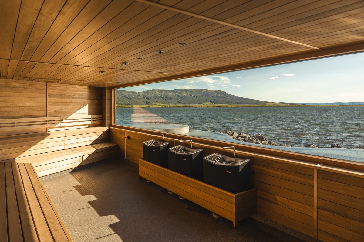 Inside Of A Sauna Of laugarvatn Fontana Spa in Iceland