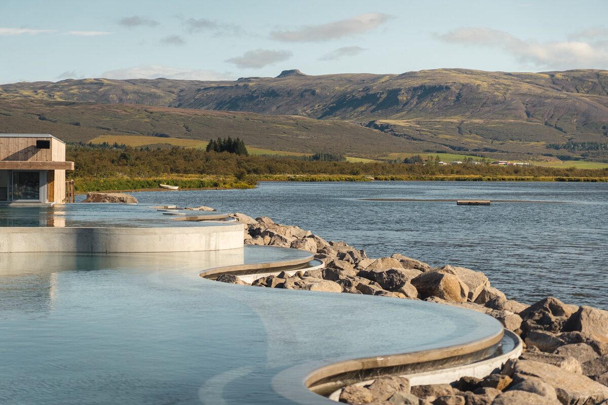 Outside Pools Of Laugarvatn Fontana Spa in Iceland