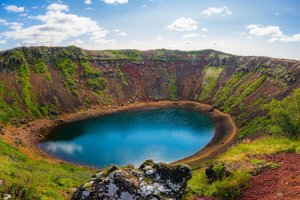 Summer Time At Kerid Crater in Iceland