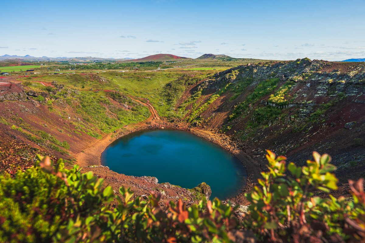 Kerid Crater In The Summer in Iceland
