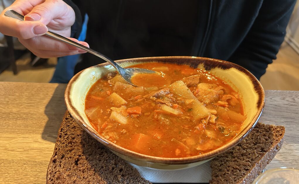A bowl of traditional Icelandic soup