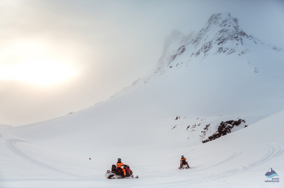 Snowmobiling on Langjökull - the second largest glacier in Iceland