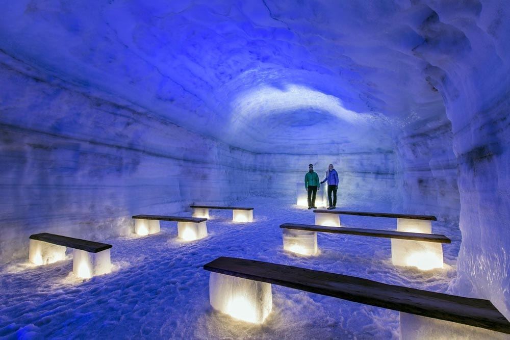 chapel inside the ice cave