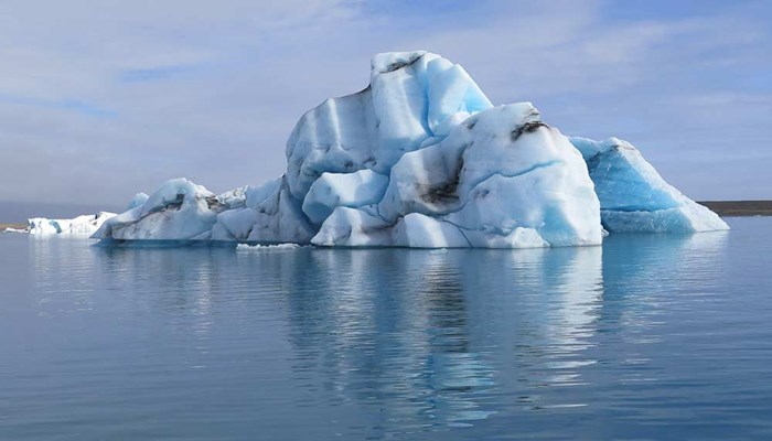 big iceberg in Jokulsarlon glacial lagoon