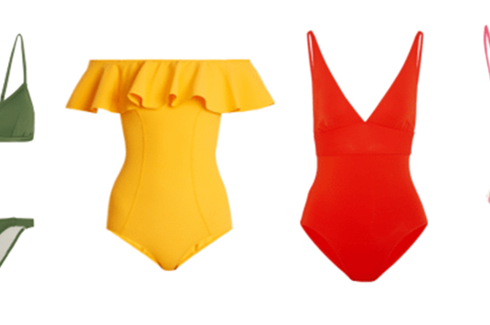 different colorful swimming suits for women
