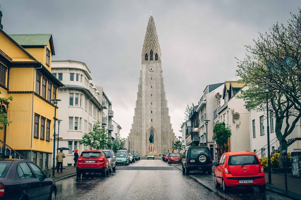 Rainy day in Reykjavik