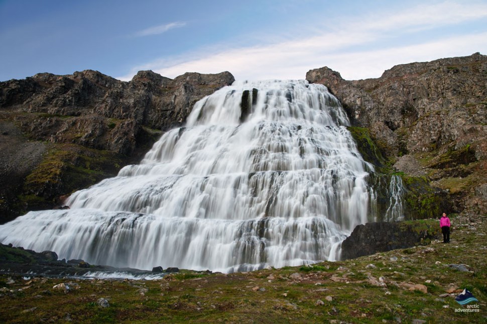 Massive Dynjandi waterfall in Iceland