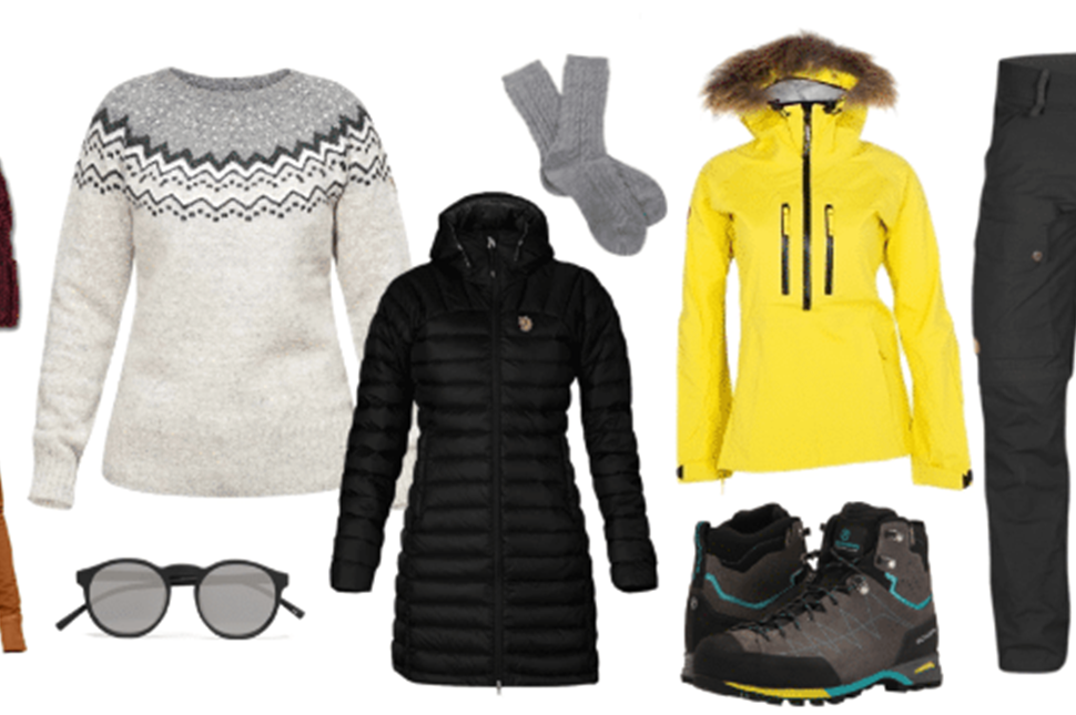 clothing for ice cave tour in Iceland