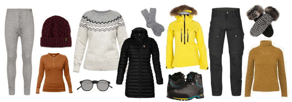 clothing for ice cave tour in Iceland