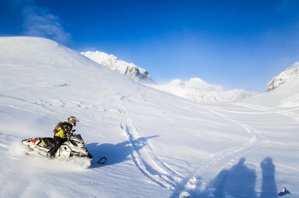 Snowmobiling near Ice Cave